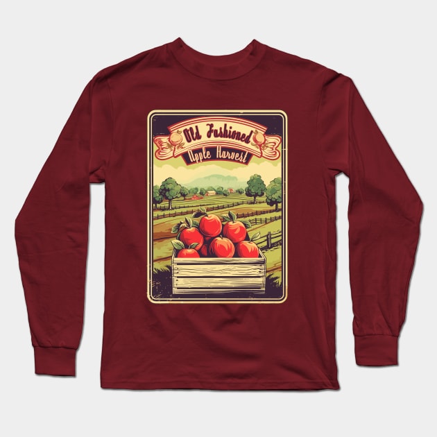 Old Fashioned Apple Harvest Long Sleeve T-Shirt by MutedTees